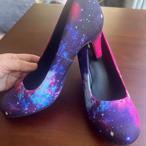T.U.K. Pink Purple Star Galaxy Heels Cosmic Constellation Astronomy cYber Kawaii - Picture 2 of 10